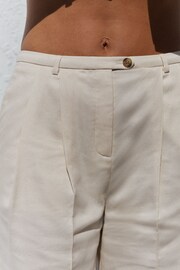 Neutral Rochelle Fleck Long Shorts - Image 3 of 5