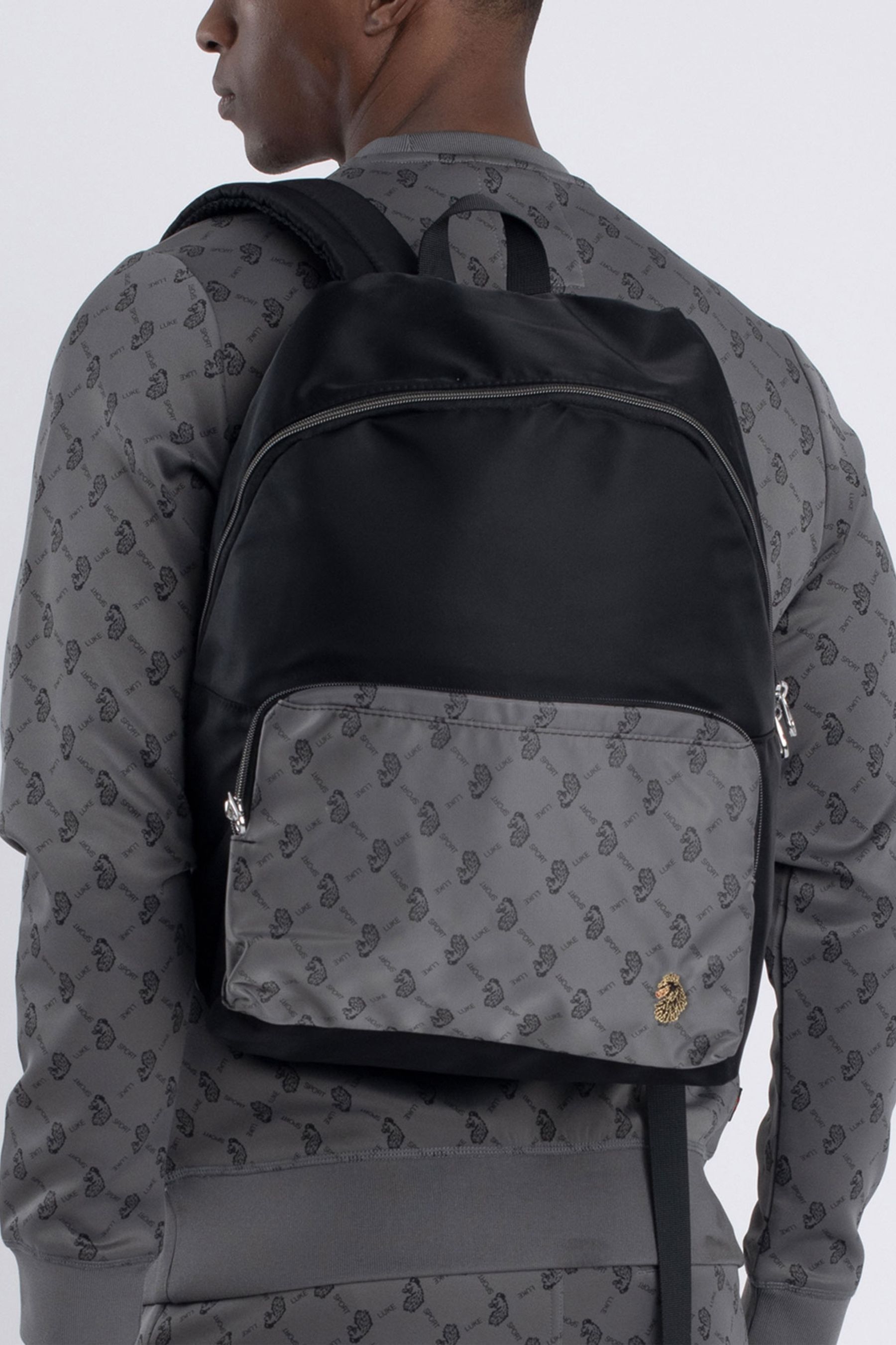 Buy Luke 1977 Easton Print Back Pack Black Bag from the Next UK online shop