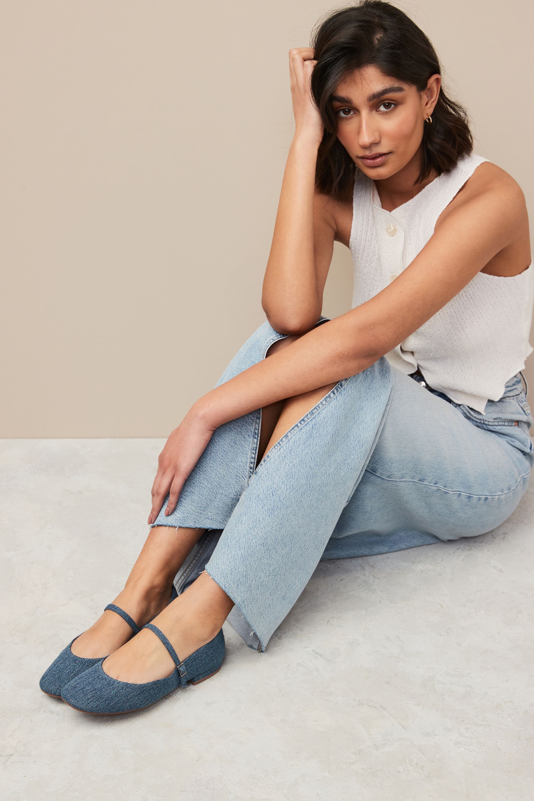Buy Denim Blue Forever Comfort Mary Jane Shoes from the Next UK online shop