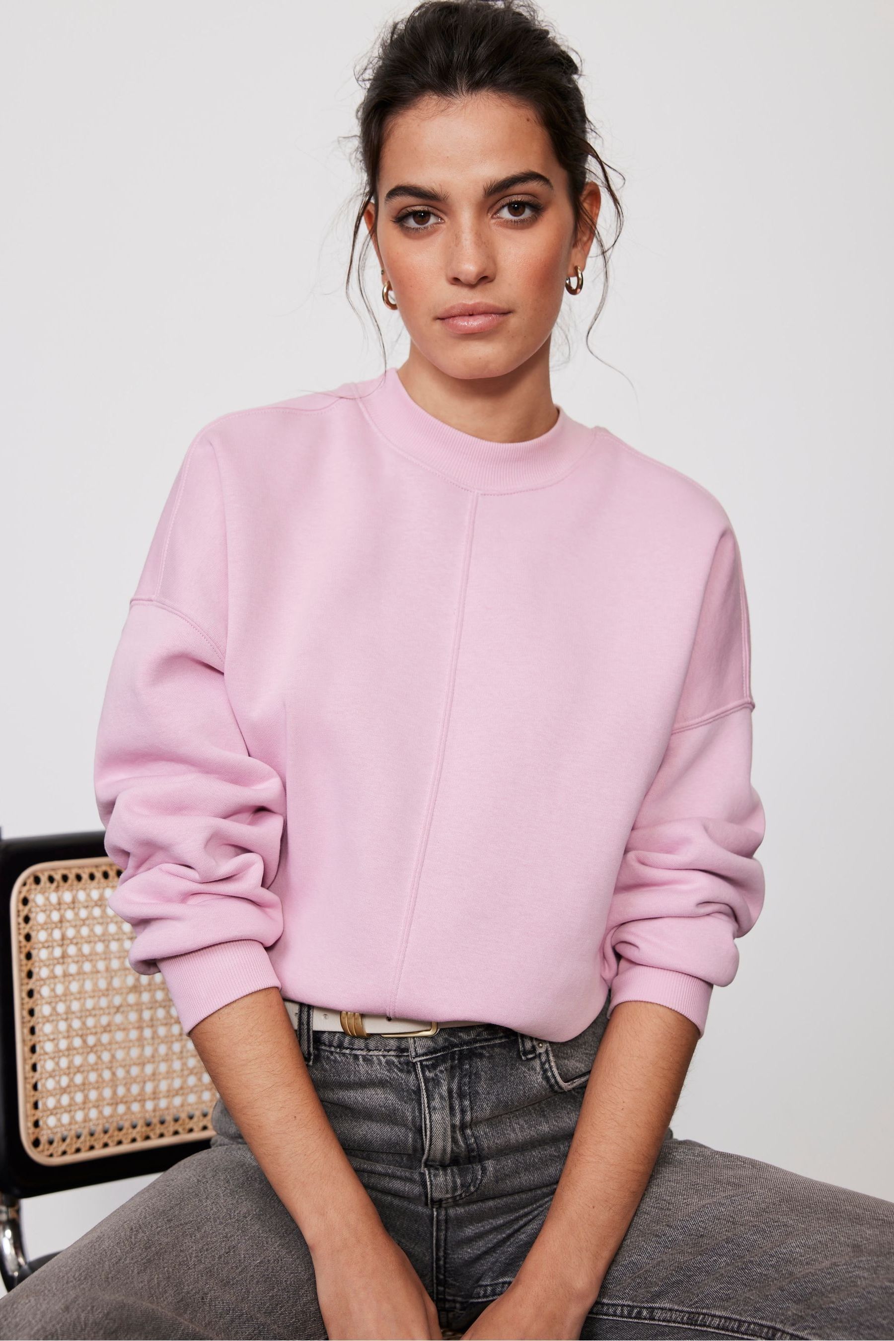Buy Mint Velvet Pink Seam Detail Sweatshirt from the Next UK online shop