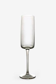 Set of 4 Smoke Grey Angular Champagne Flutes - Image 5 of 5