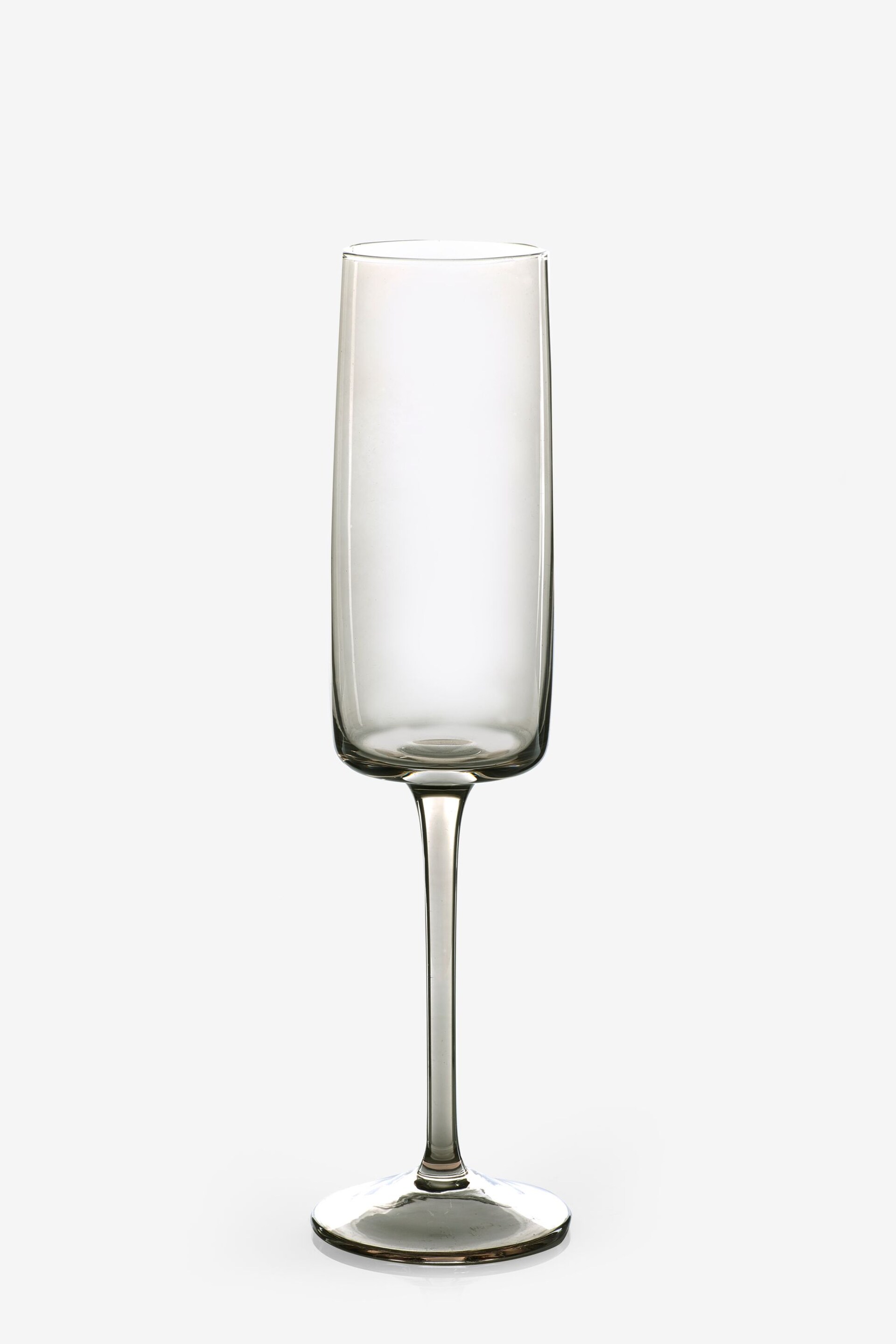 Set of 4 Smoke Grey Angular Champagne Flutes - Image 5 of 5