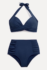 Linzi Navy Amalfi Moulded Cup High Waist Bikini Set - Image 3 of 6