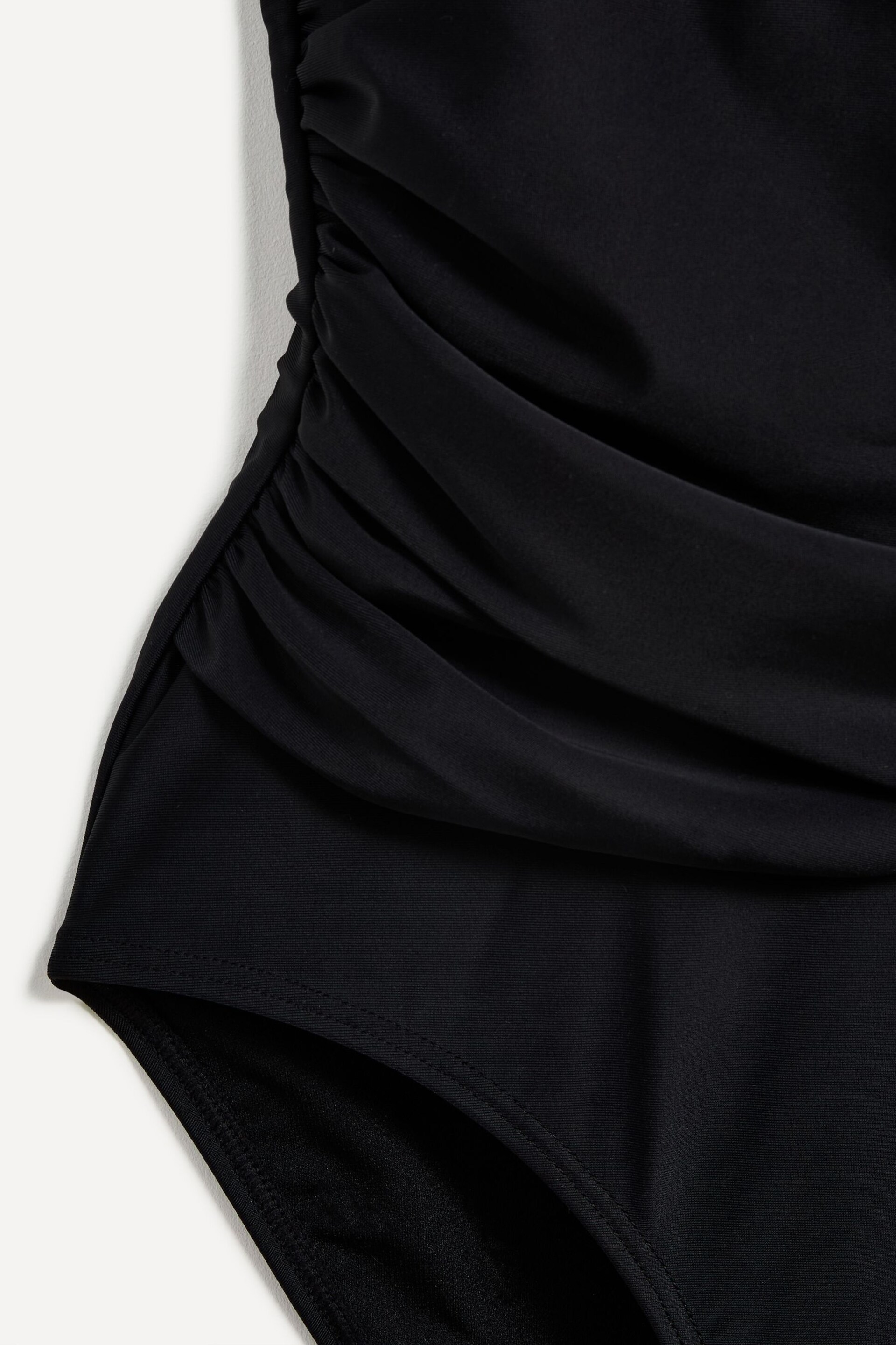 Linzi Black Paros Halterneck Tummy Control Ruched Swimsuit - Image 6 of 6