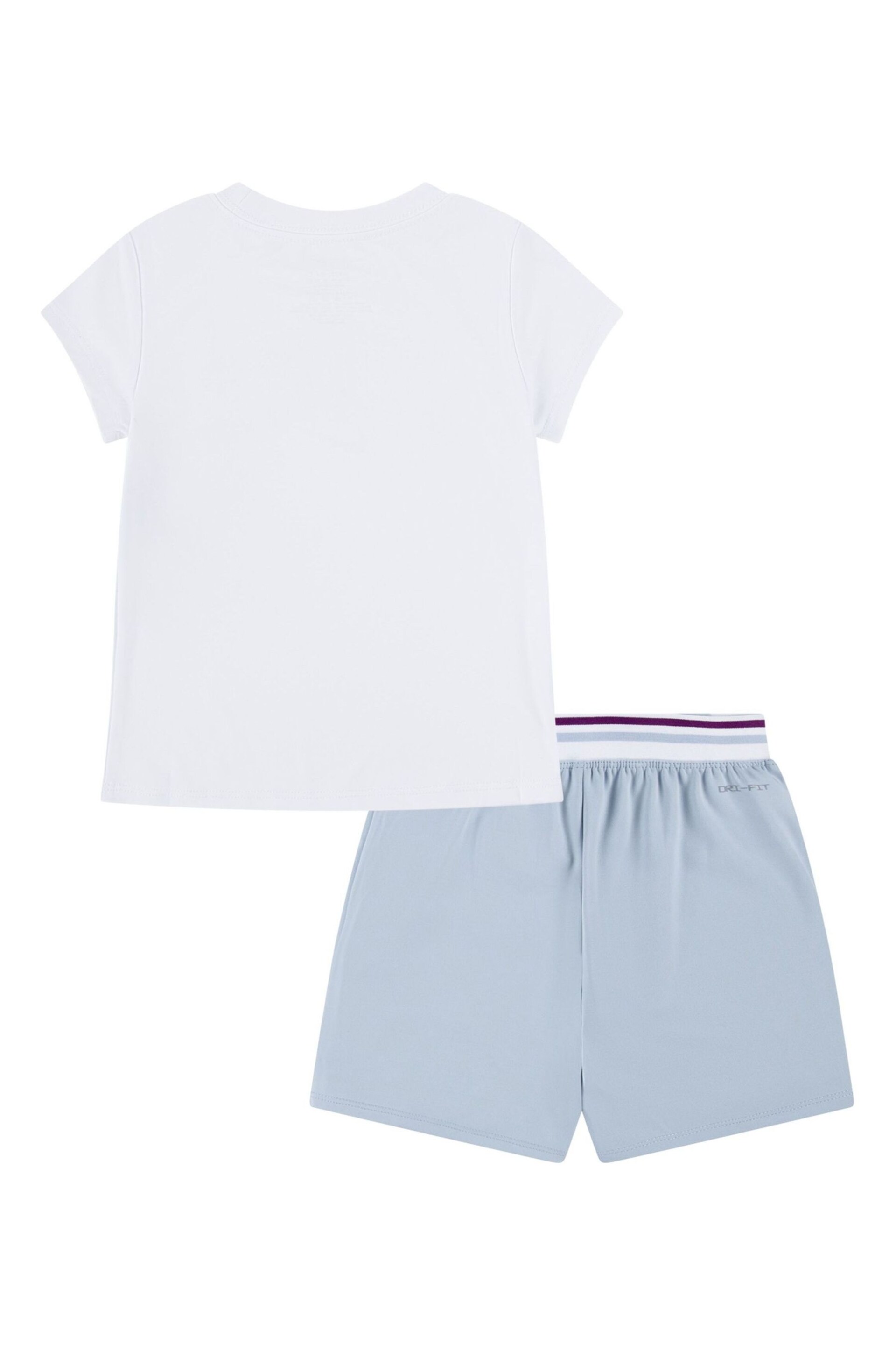 Nike Blue Little Kids Prep In Your Step T-Shirt and Skort Set - Image 2 of 2