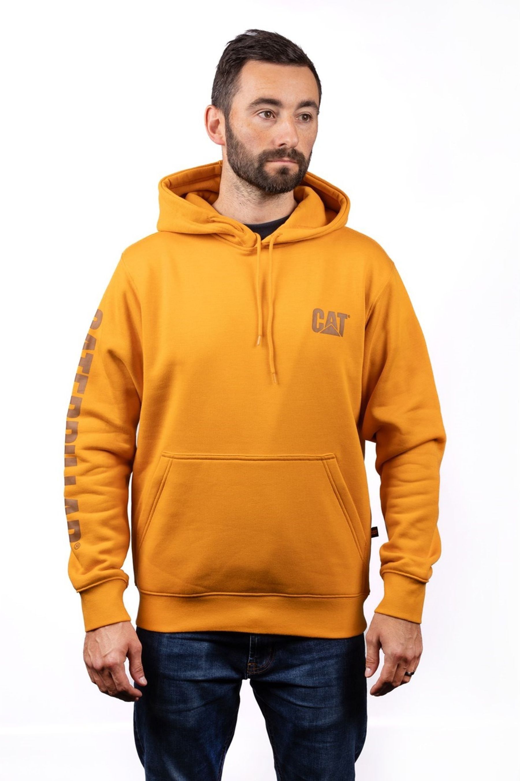 Buy Caterpillar Yellow Trademark Banner Hoodie from the Next UK online shop