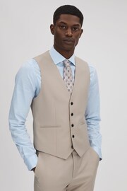 Reiss Stone Dillon Slim Fit Wool Blend Waistcoat - Image 1 of 5