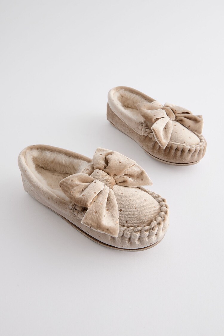 Neutral Moccasin Slippers - Image 1 of 3