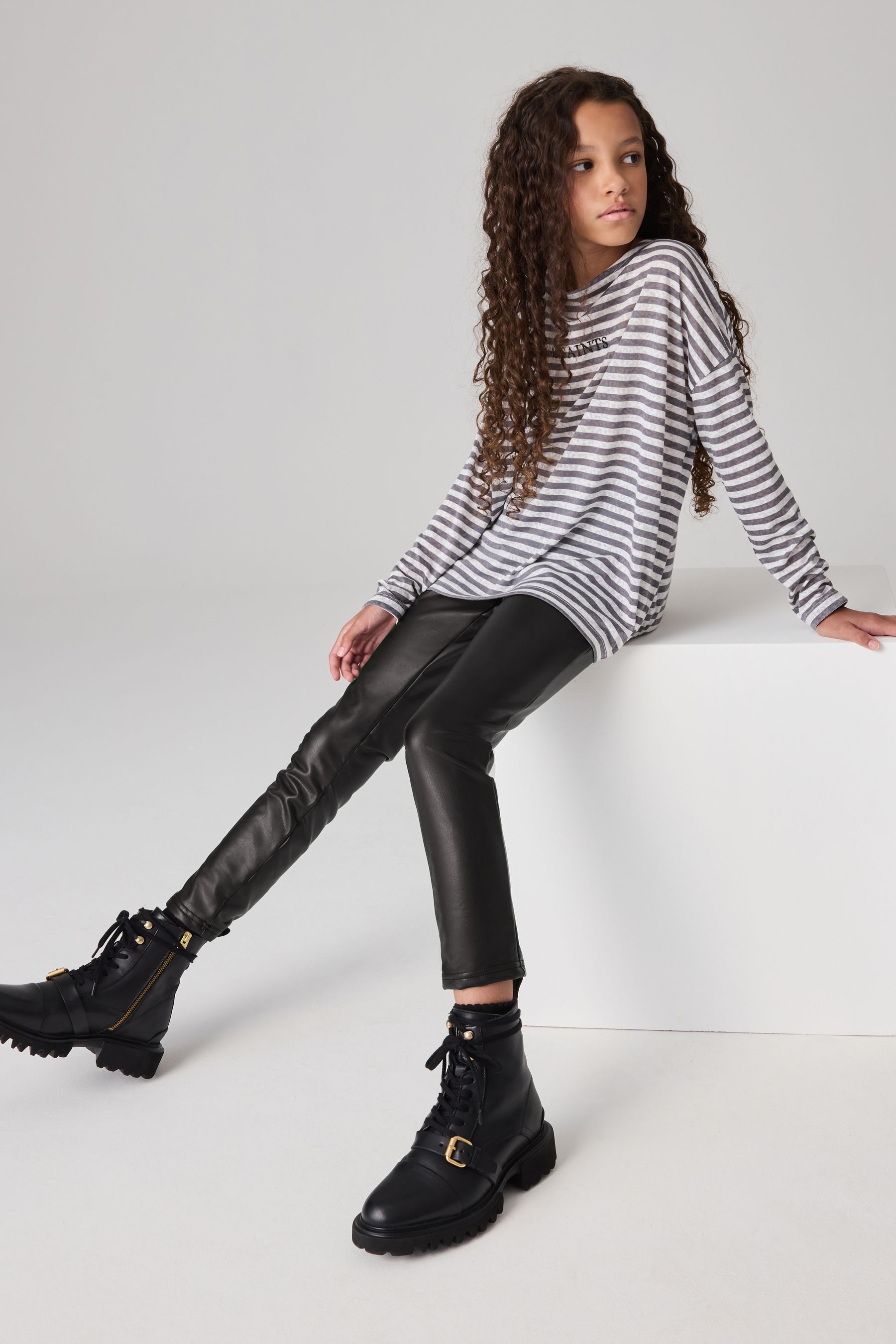 smALLSAINTS Black Girls Cora PU Leggings 45years