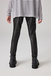 smALLSAINTS Black Girls Cora PU Leggings - Image 3 of 8