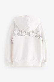 smALLSAINTS Chalk White Girls Talon Embellished Hoodie - Image 6 of 8