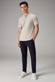 Neutral Slim Fit Short Sleeve Pique Polo Shirt - Image 2 of 5