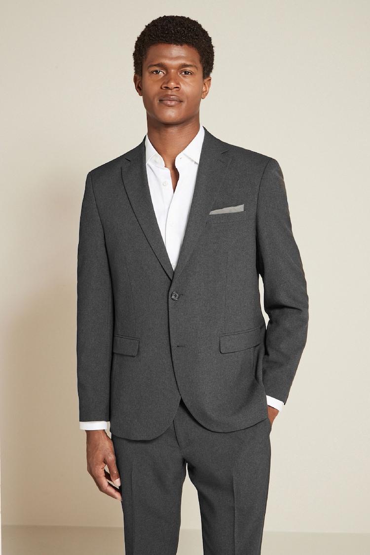 Charcoal Grey Regular Fit Essential Suit Jacket - Image 1 of 10