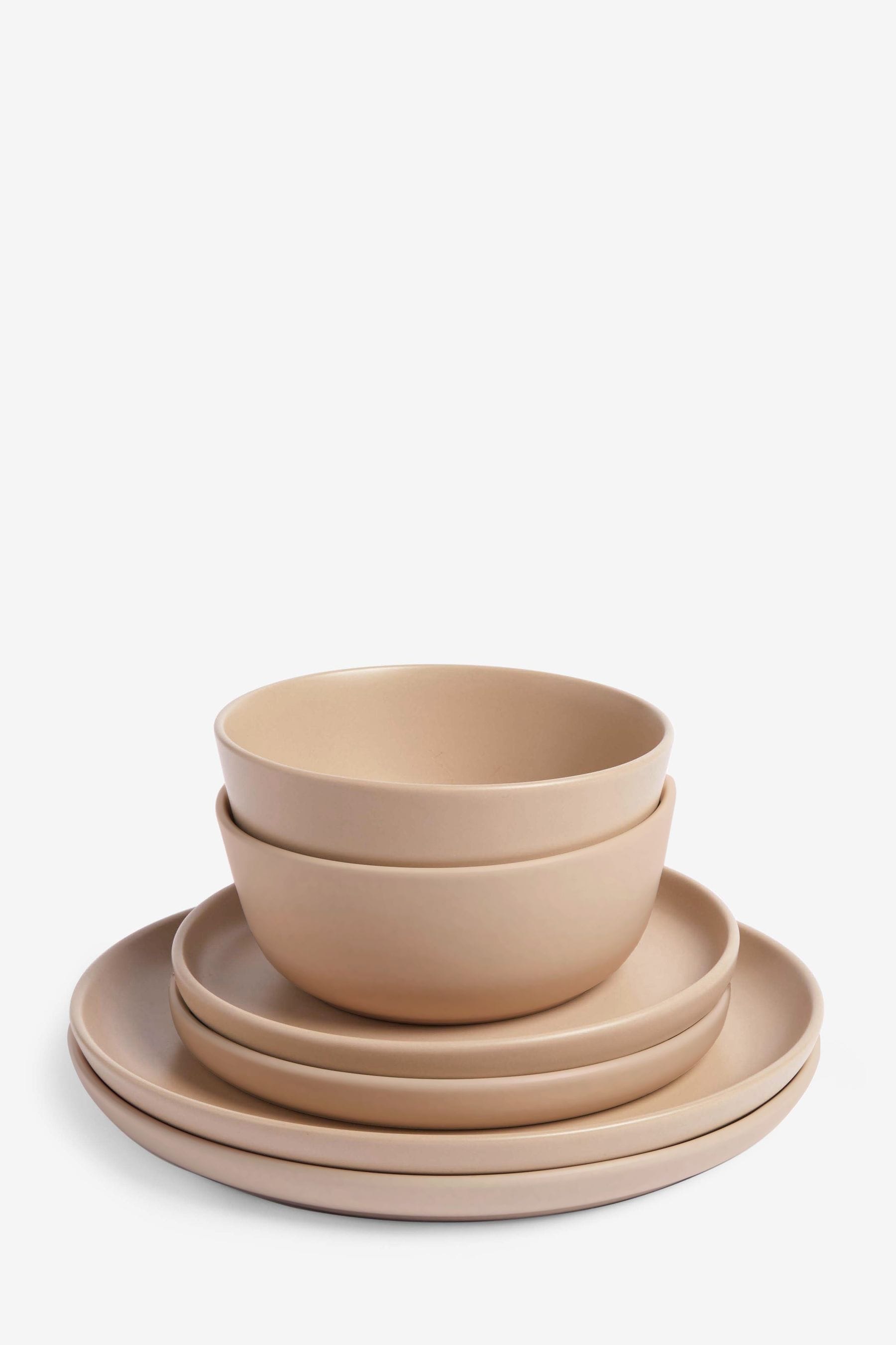 Buy 12 Piece Caramel Natural Speckle Oakley Dinner Set from the Next UK online shop