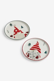 Red and Green Christmas Gonk Side Plates Set of 2 - Image 1 of 2