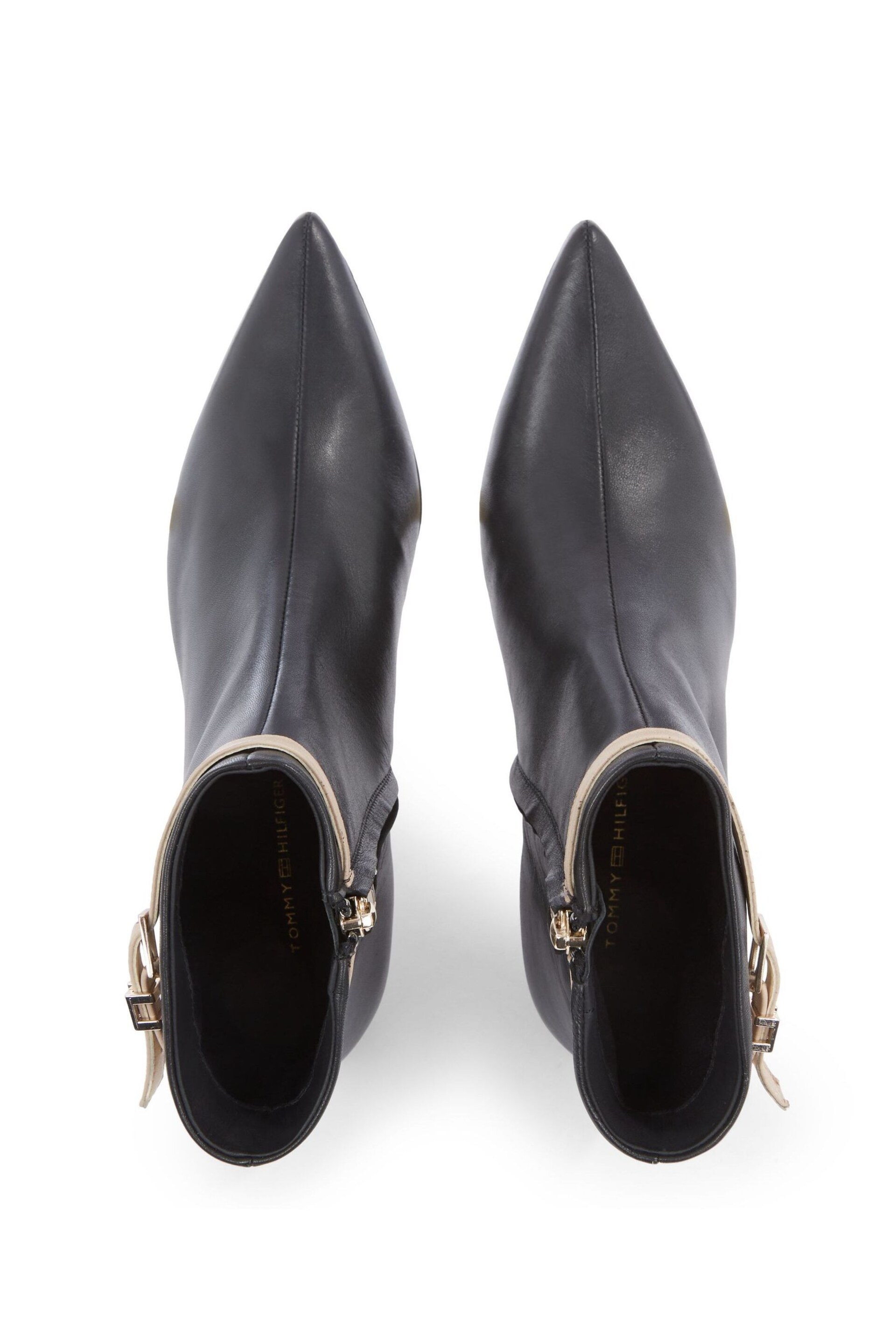 Tommy Hilfiger Leather Pointed Black Boots - Image 3 of 3