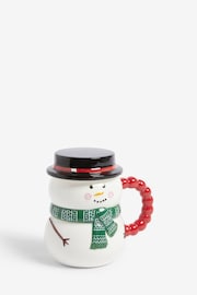 White Christmas Snowman Lidded Mug - Image 5 of 6