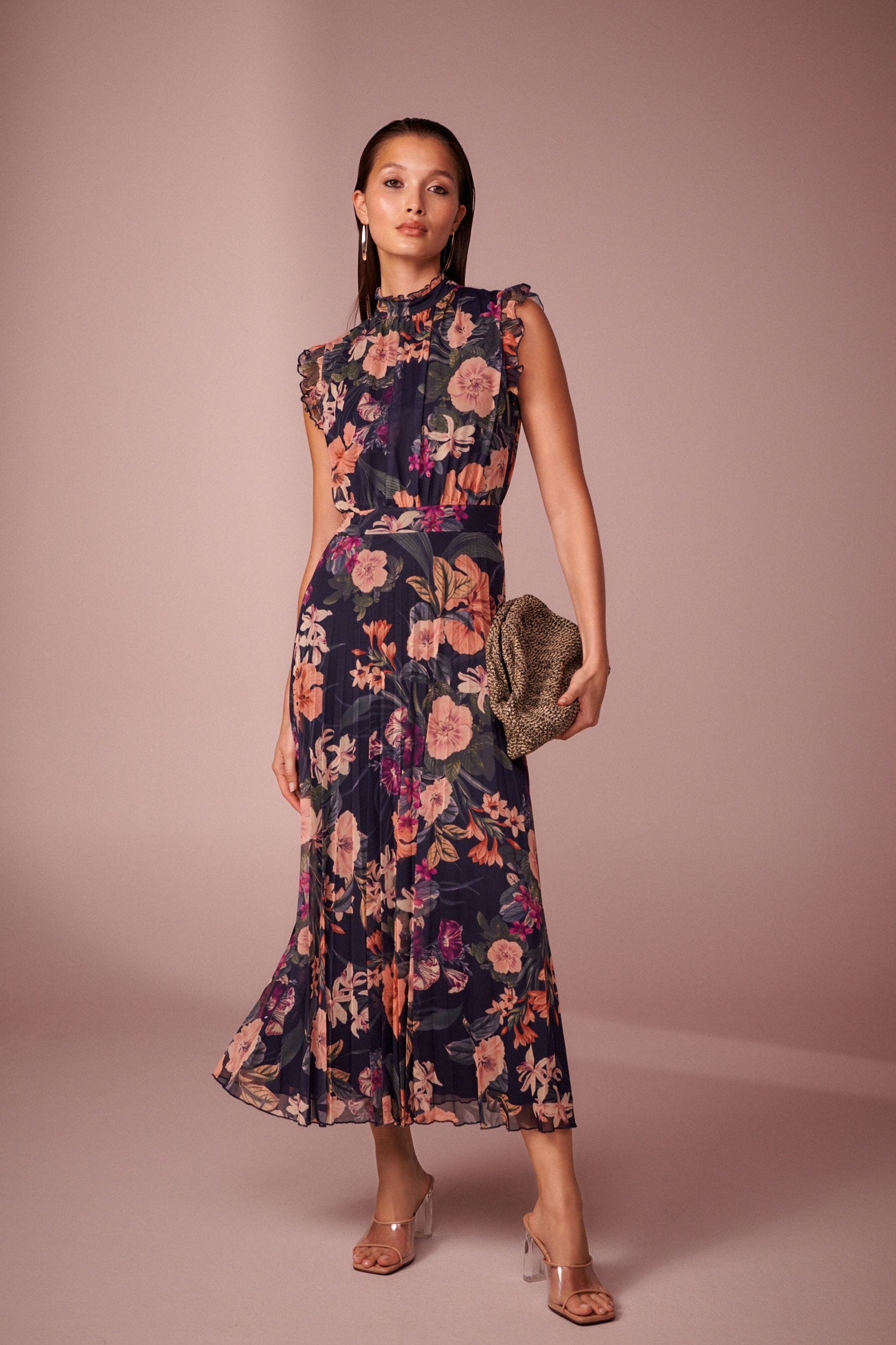 Next navy floral dress hotsell