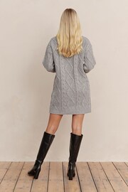 Society 8 Constance Grey Cable Knit Tunic Dress - Image 3 of 5