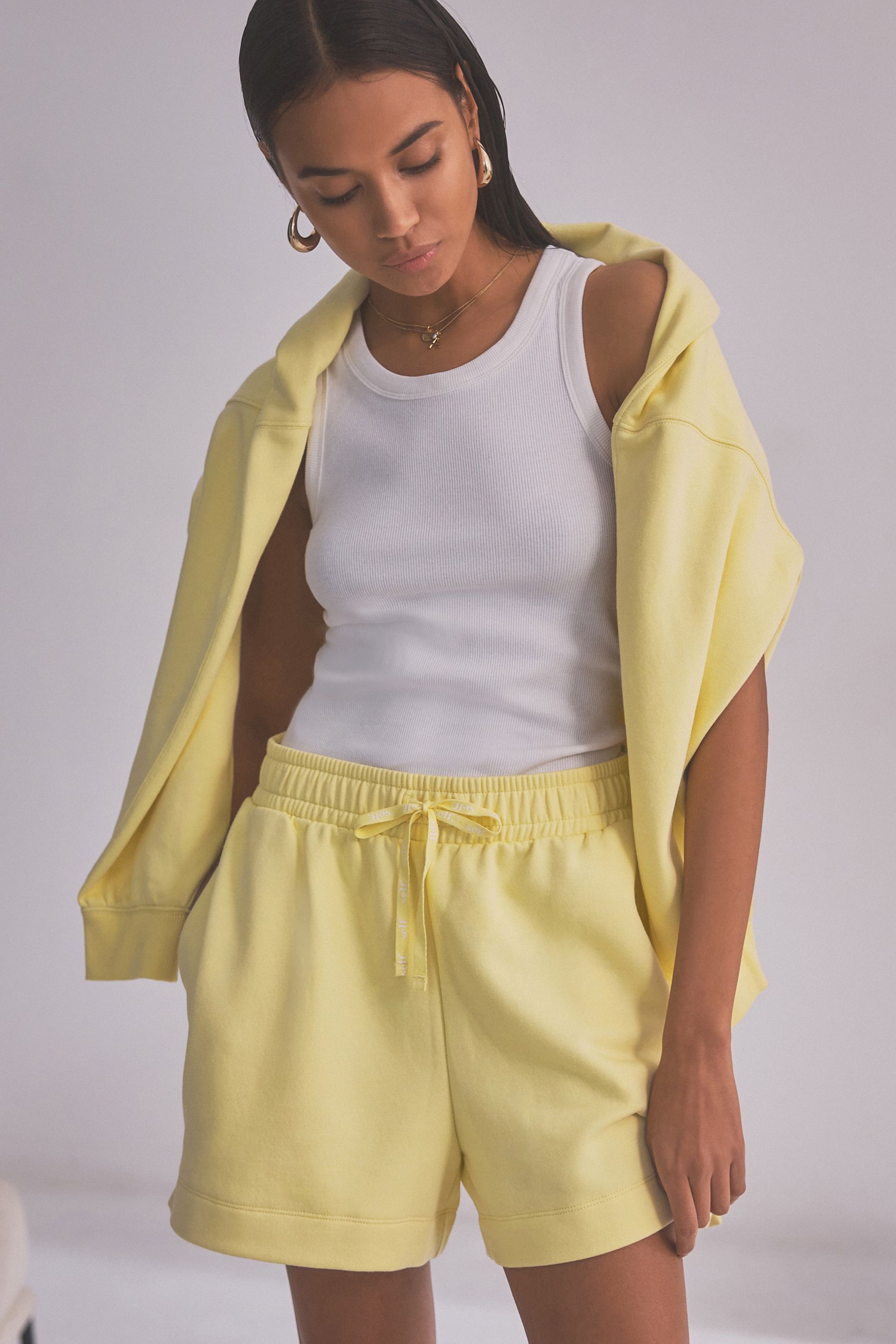 Yellow tight shorts new arrivals