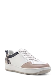 Nine West Womens 'Sileo' White Trainers with Leopard - Image 2 of 3