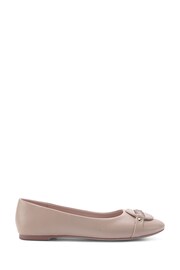 Nine West Womens 'Leiso' Nude & Black Flat Ballet Pumps - Image 1 of 3