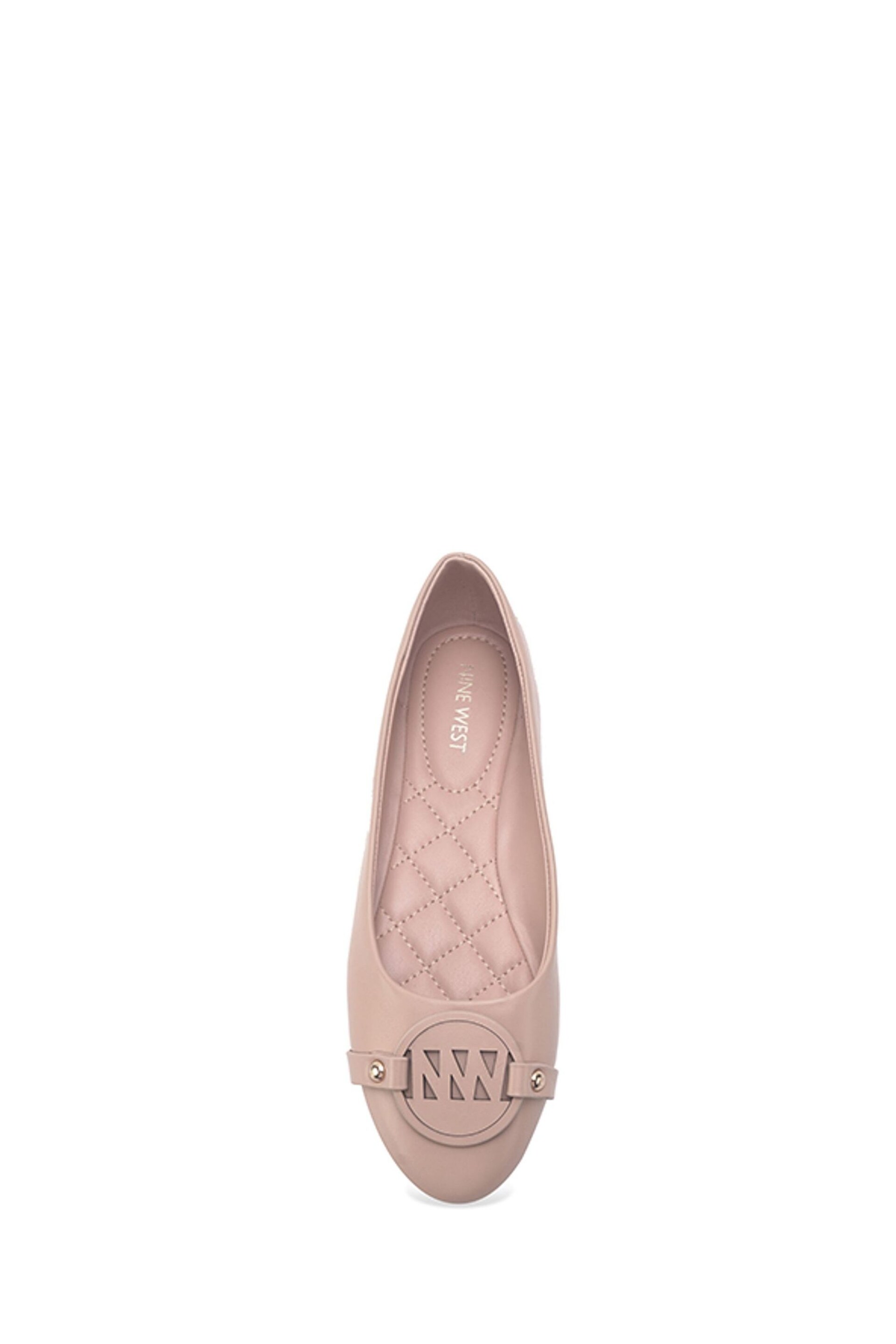 Nine West Womens 'Leiso' Nude & Black Flat Ballet Pumps - Image 3 of 3