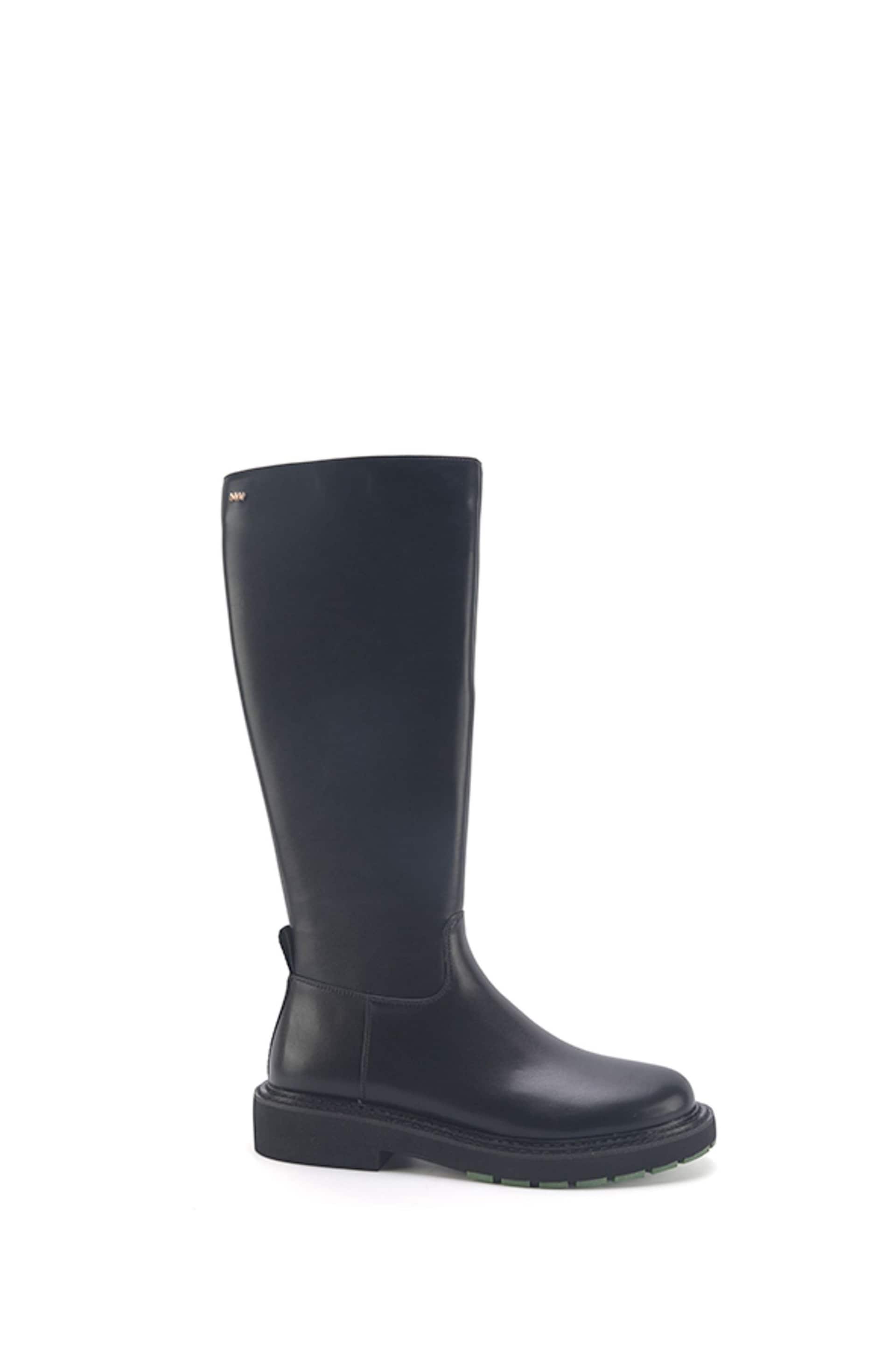 Nine West Womens 'Dautsen' Knee High Flat Black Boots with Zipper - Image 1 of 2