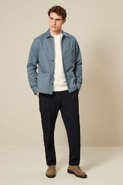 Blue Twill Chore Shacket Overshirt - Image 2 of 10