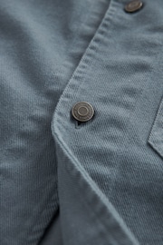 Blue Twill Chore Shacket Overshirt - Image 8 of 10