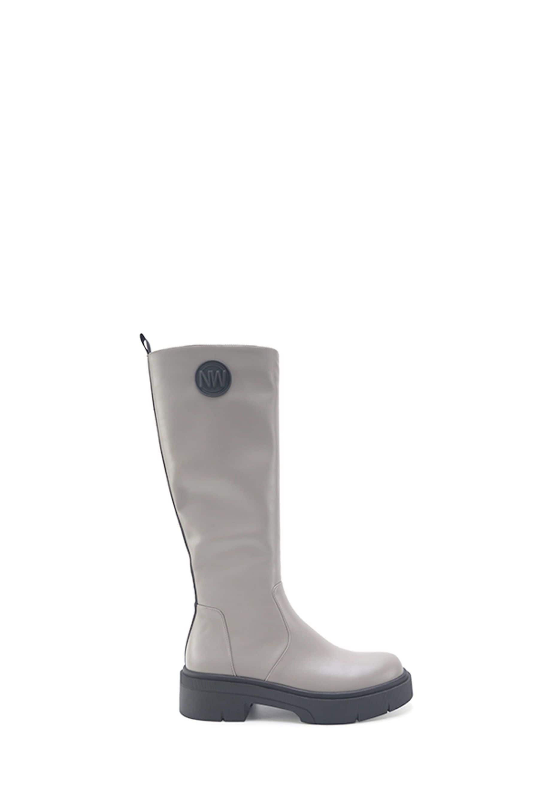 Buy Nine West Womens Formina Grey Flat Lug Sole Knee High Boots from Next Luxembourg