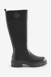Nine West Womens 'Formina' Flat Lug Sole Knee High Black Boots - Image 1 of 3
