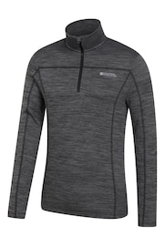 Mountain Warehouse Grey Mens Finsbury Active Quarter Zip Midlayer Fleece - Image 8 of 9