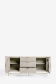 Light Grey Valencia Marble Mango Wood Extra Large Sideboard - Image 6 of 8