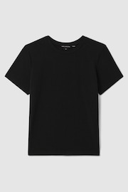 Good American Black Good American Cropped Cotton Crew Neck T-Shirt - Image 4 of 5