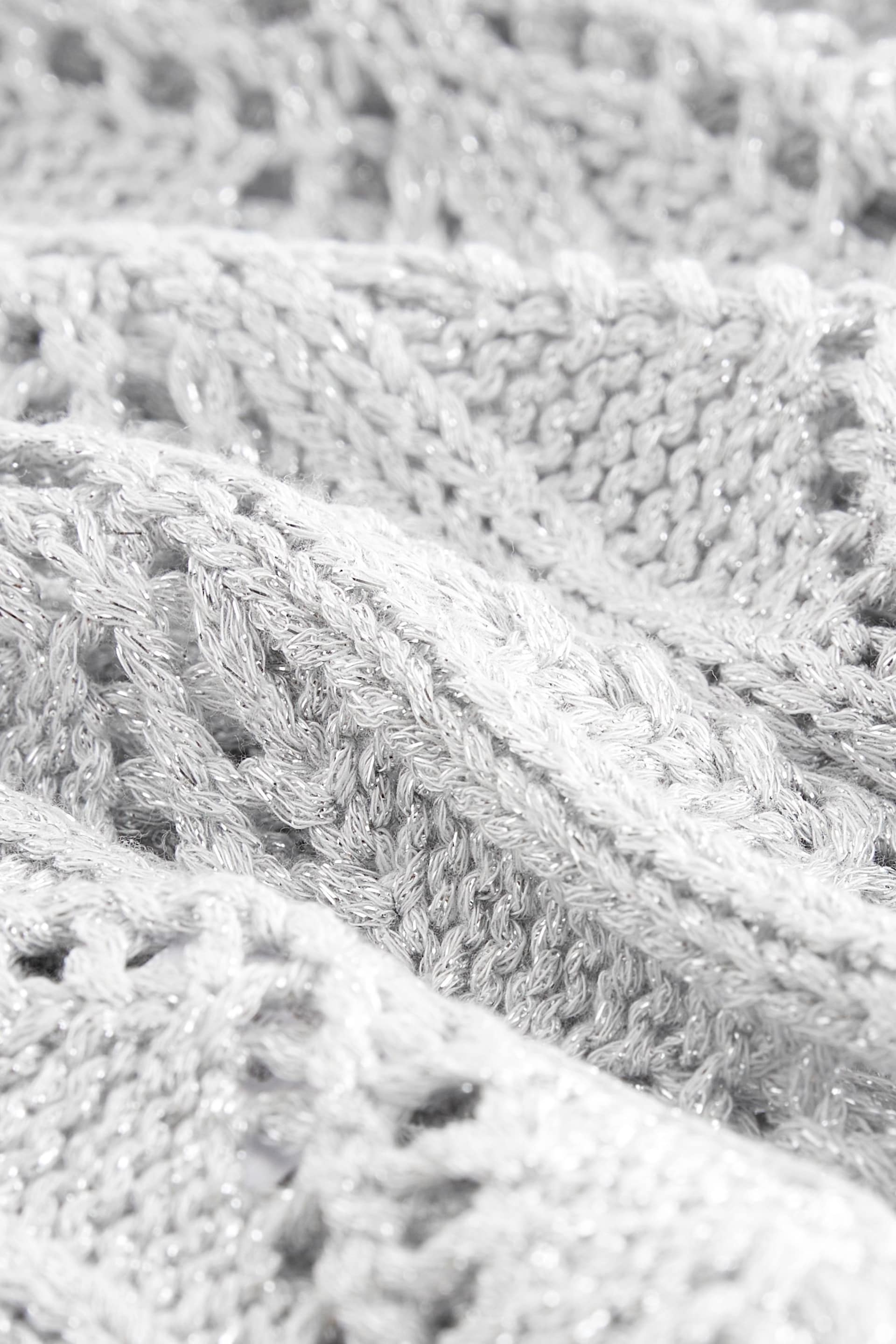 Silver Crochet Fringed Waistcoat - Image 6 of 6