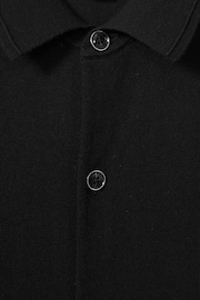 Reiss Black Forbes Merino Wool Button-Through Cardigan - Image 5 of 5
