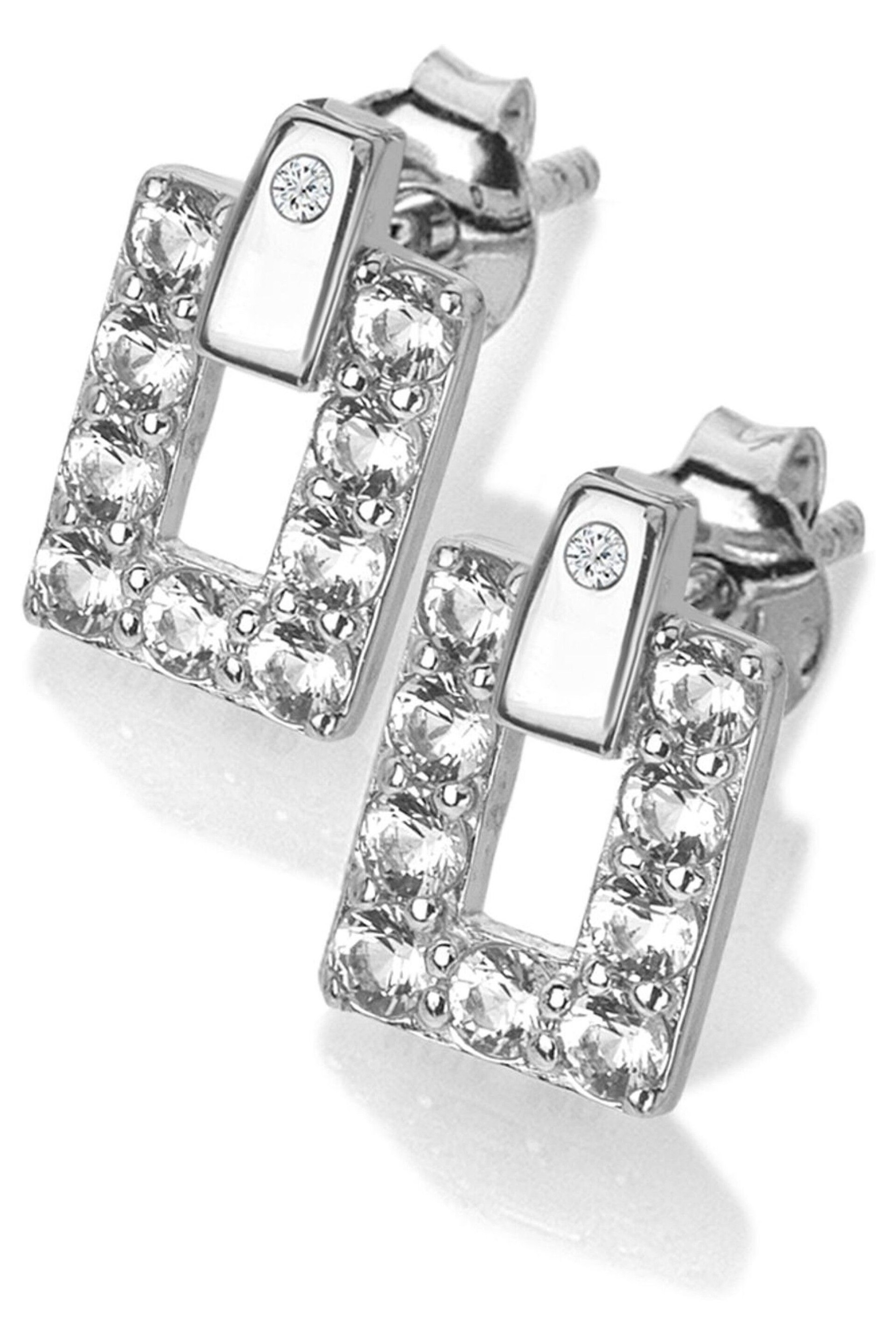 Hot Diamonds Silver Tone Echo Earrings - Image 1 of 3