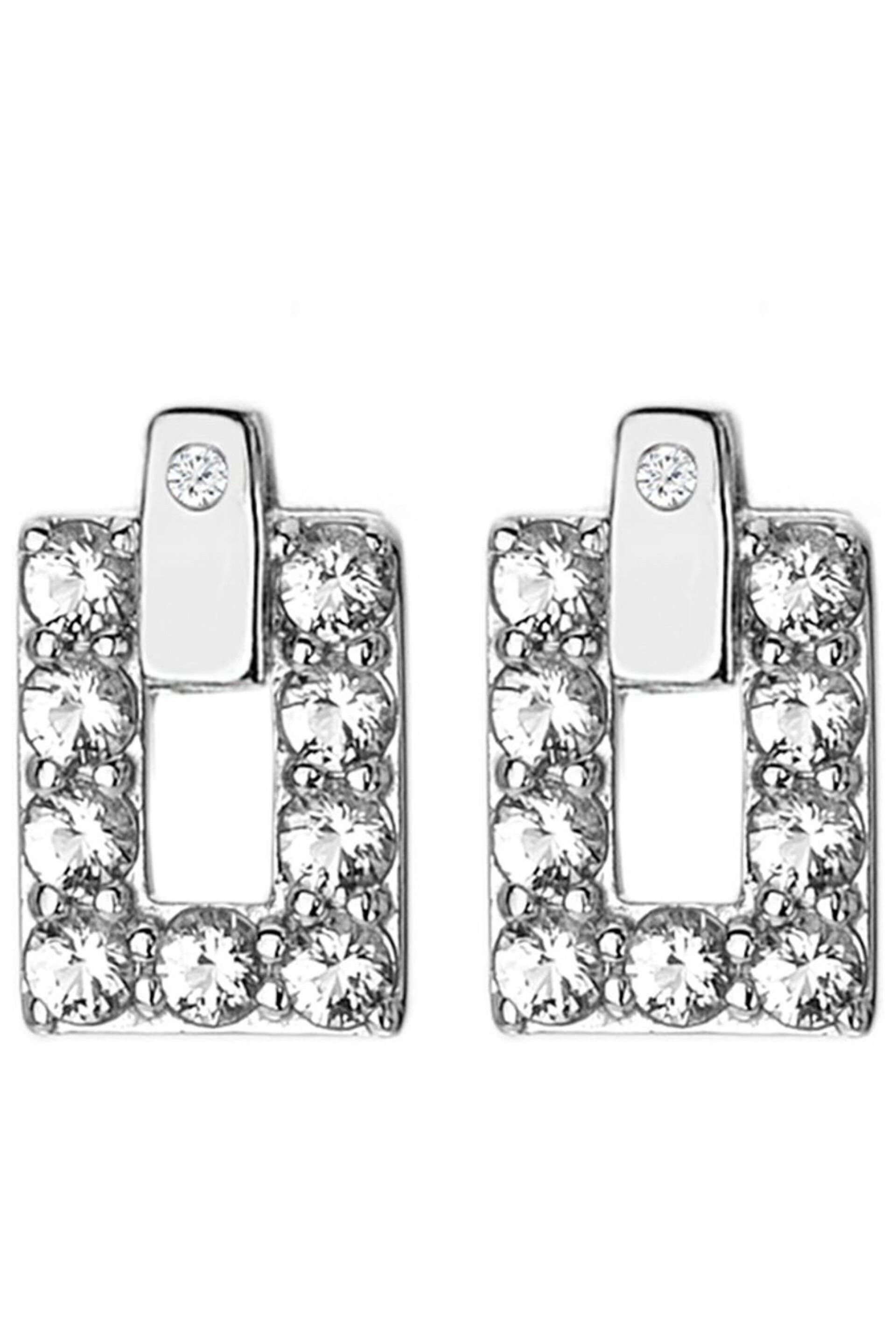 Hot Diamonds Silver Tone Echo Earrings - Image 2 of 3