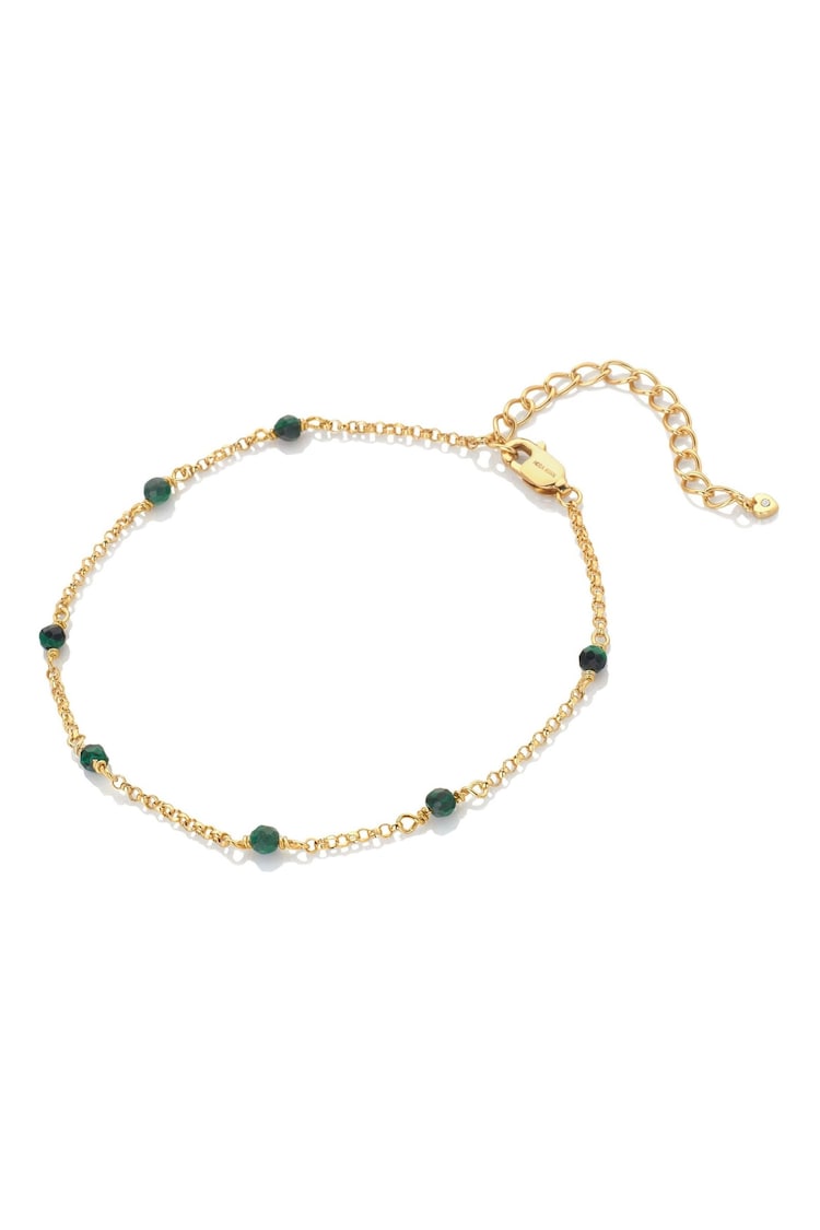 Hot Diamonds X JJ Gold Tone Revive Malachite Bracelet - Image 2 of 3