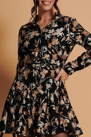 Jolie Moi Long Sleeve Fit & Flare Shirt Dress - Image 6 of 6