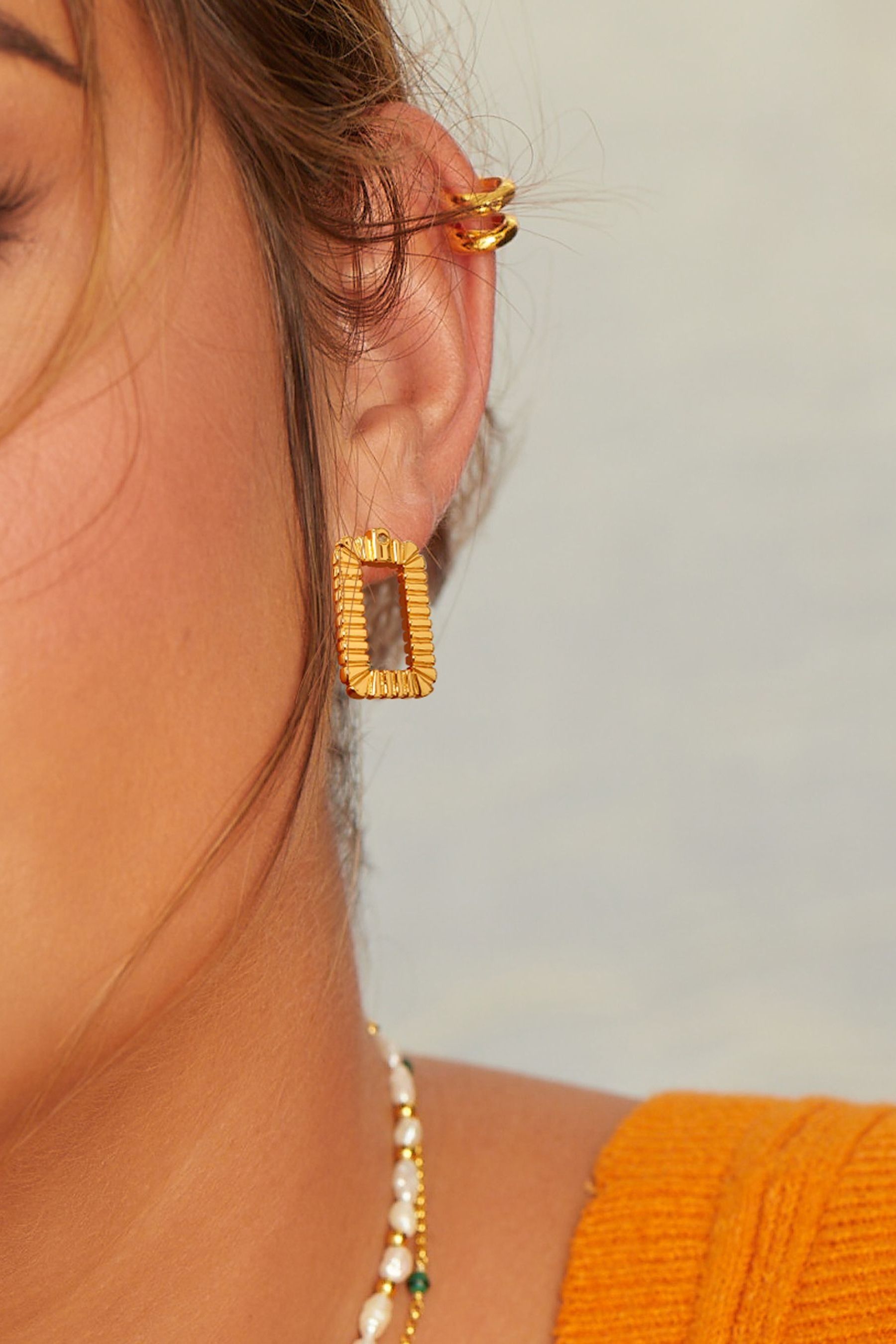 Buy Hot Diamonds HD X JJ Gold Tone Radiant Earrings from Next Canada