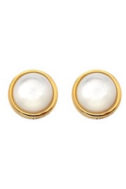 Hot Diamonds X JJ Gold Tone Calm Mother of Pearl Stud Earrings - Image 2 of 3