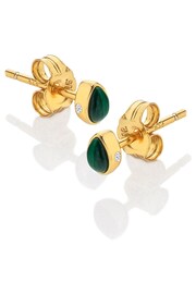 Hot Diamonds X JJ Gold Tone Revive Teardrop Stud Earrings - Image 1 of 3