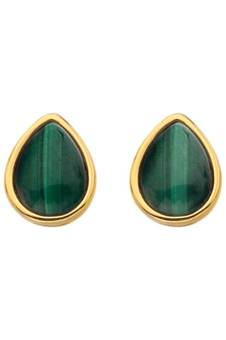 Hot Diamonds X JJ Gold Tone Revive Teardrop Stud Earrings - Image 2 of 3