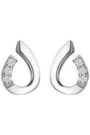 Hot Diamonds Silver Tone Teardrop Earrings - Image 2 of 3