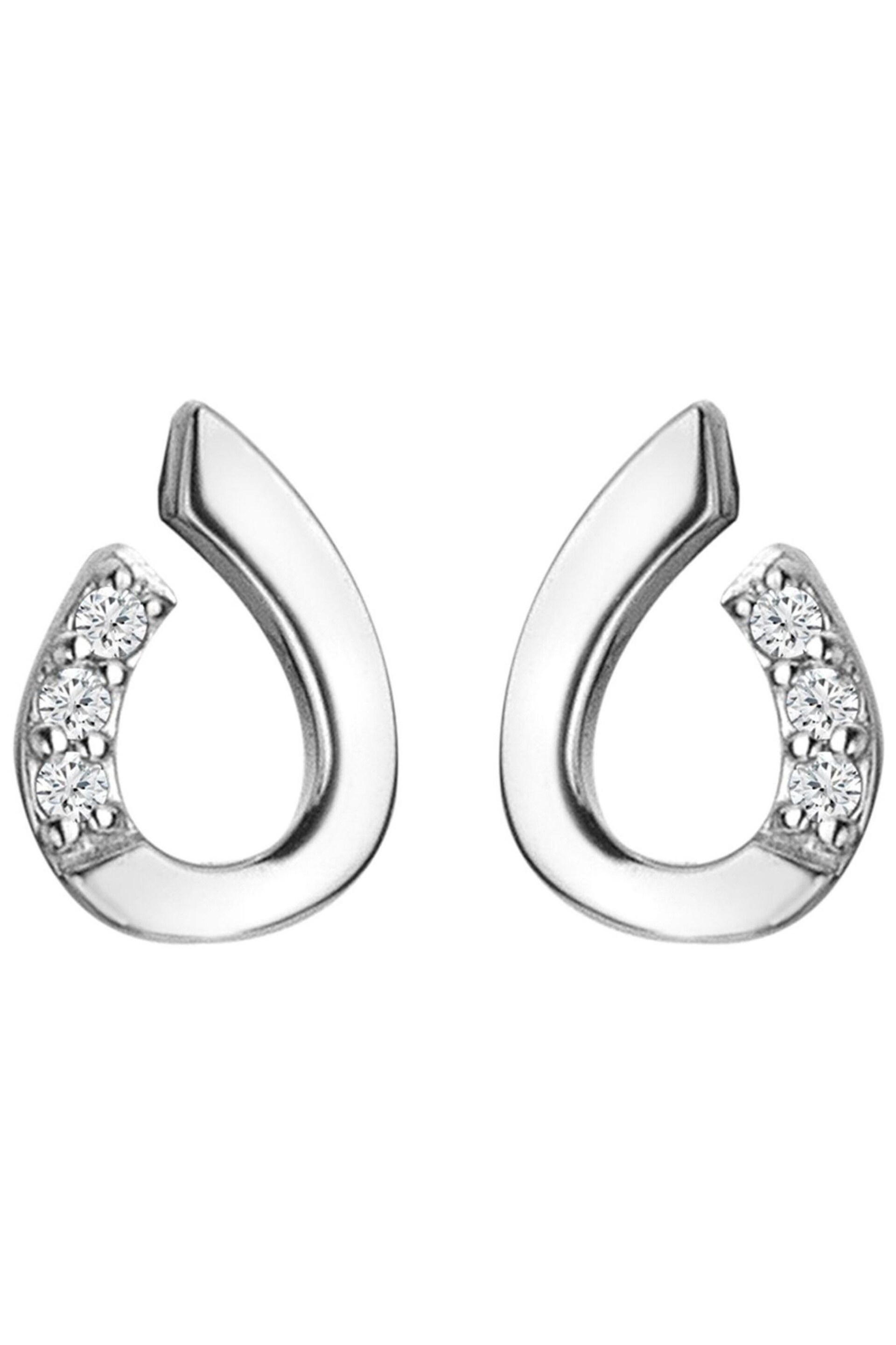 Hot Diamonds Silver Tone Teardrop Earrings - Image 2 of 3