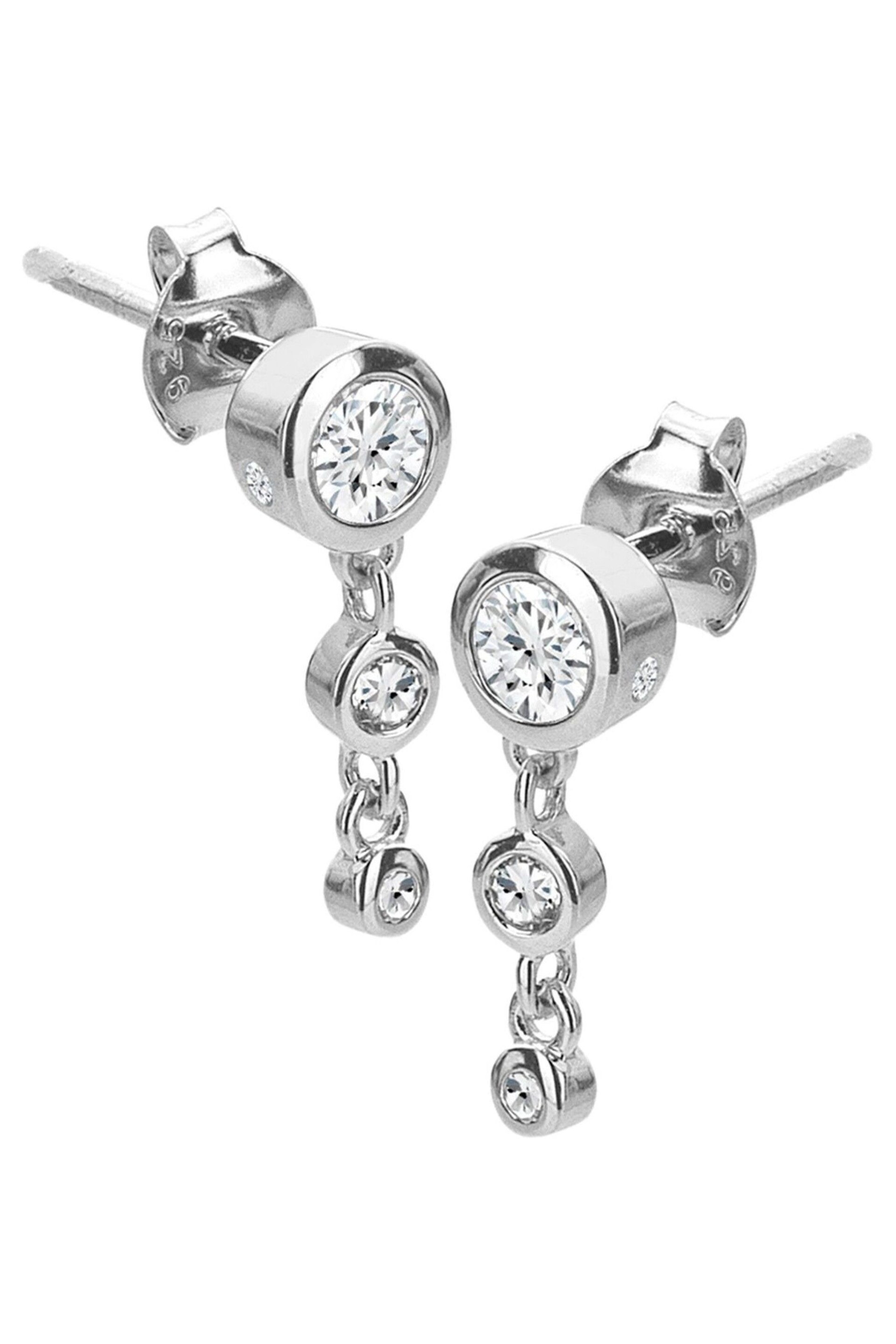 Hot Diamonds Silver Tone Tender Waterfall Earrings - Image 1 of 3