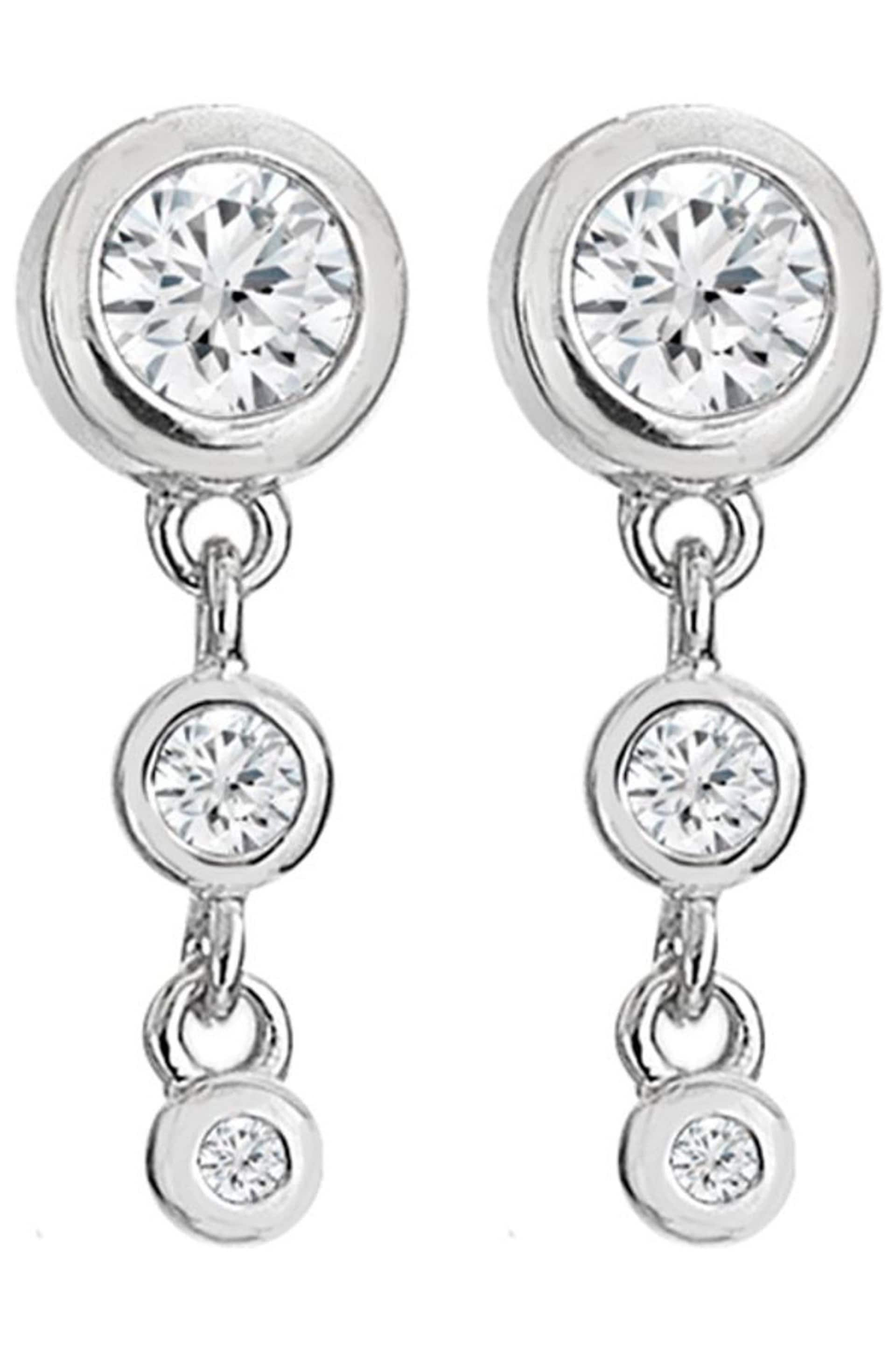 Hot Diamonds Silver Tone Tender Waterfall Earrings - Image 2 of 3