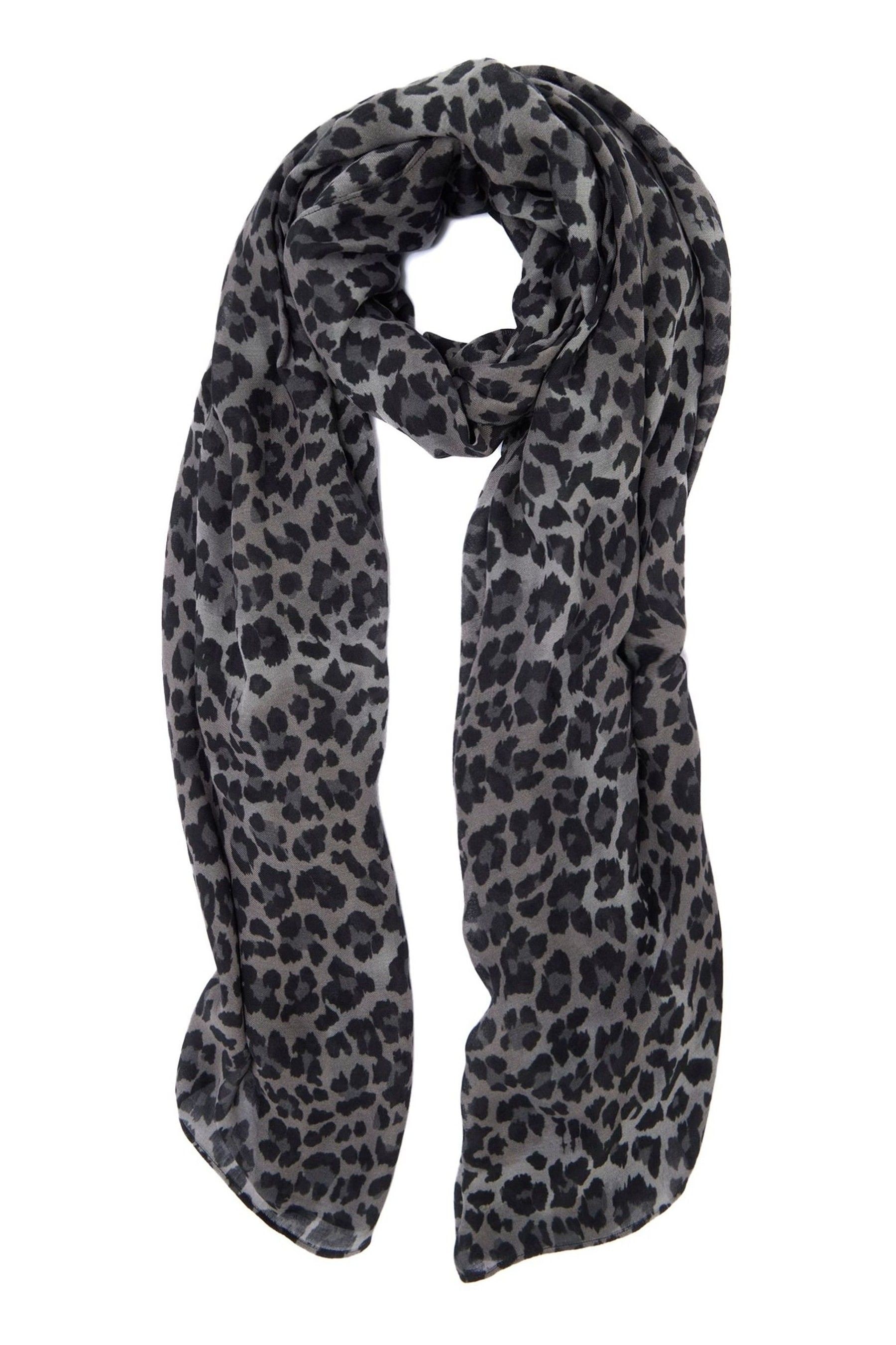 Grey animal print scarf hot sale
